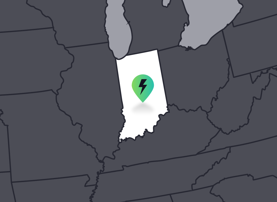 Hybrid Battery Replacement Service area map in Indiana