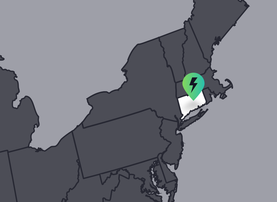 Connecticut service area map for mobile hybrid battery installation