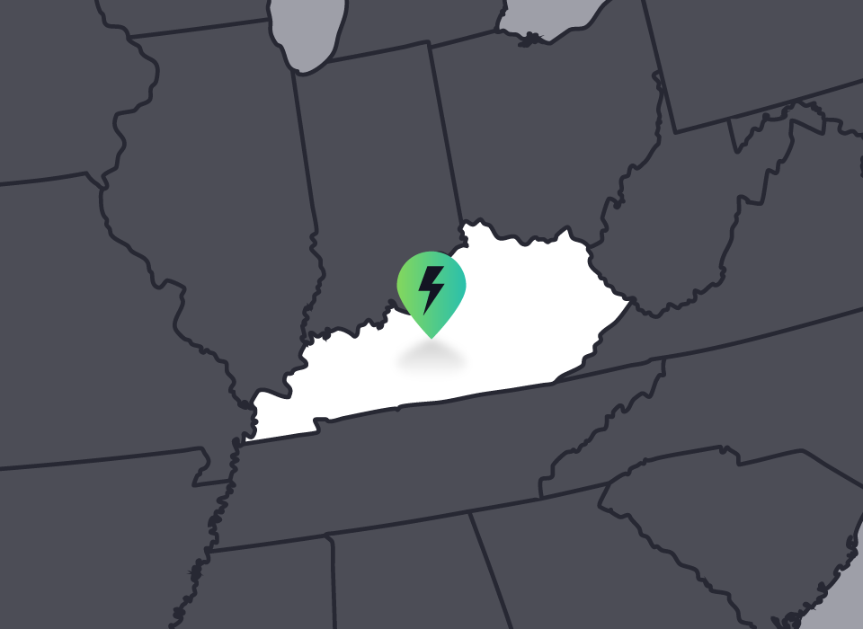 service area map of Kentucky