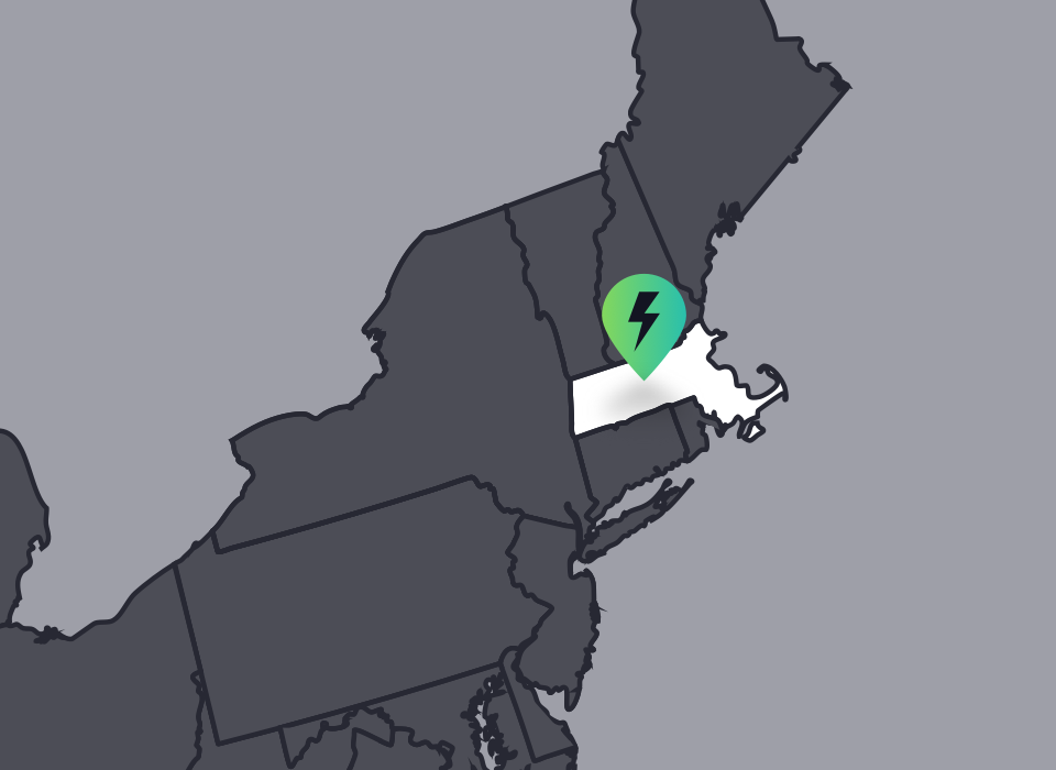 Massachusetts's hybrid battery replacement service area map